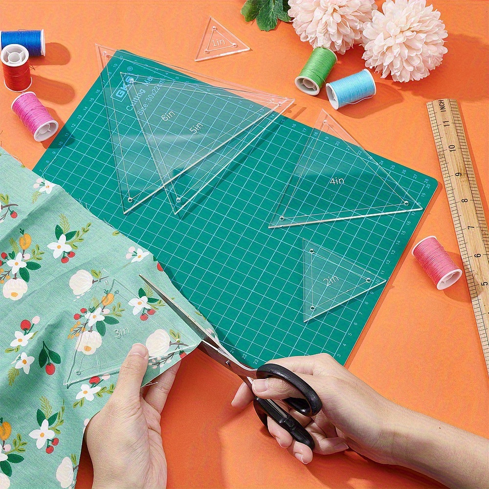Diy Automation - 6pcs Acrylic Patchwork Triangle Ruler Transparent