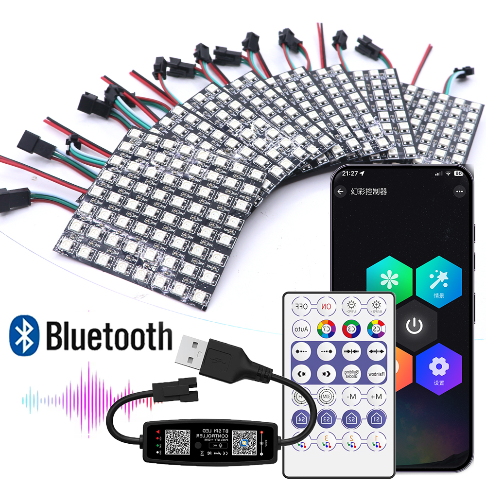 Rgb Led Matrix 8X8 - LED USB 28Keys 2.4G Controller 5V