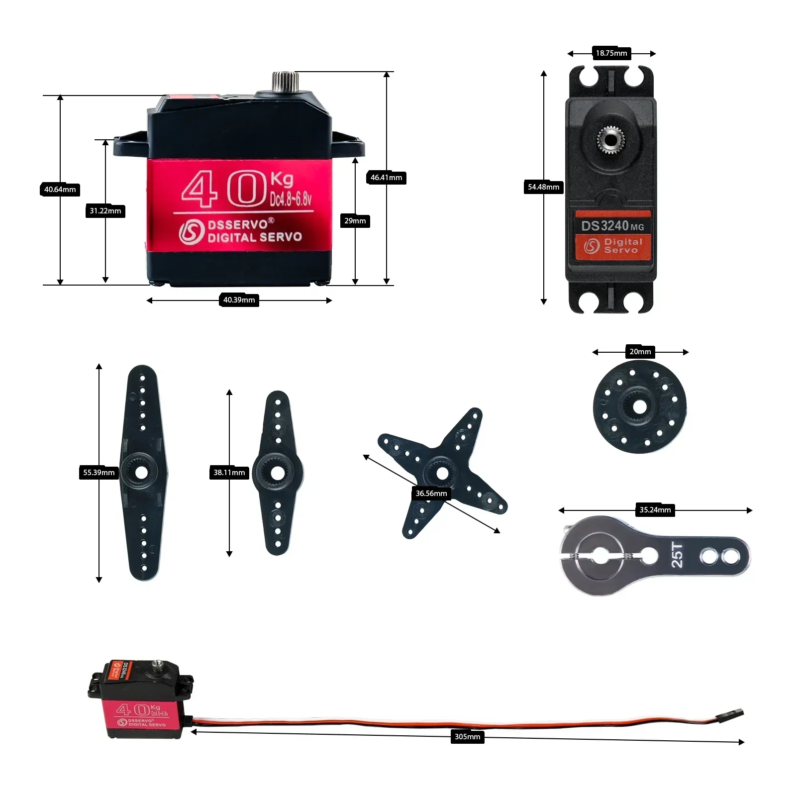 Digital Servo 40KG 180/270 Deg – Diy Automation Bewertung und Preis