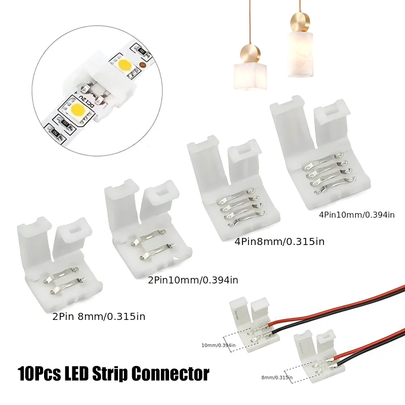 10Pcs LED Strip Connector 8MM  – Rgb Led Matrix 8X8 Bewertung und Preis