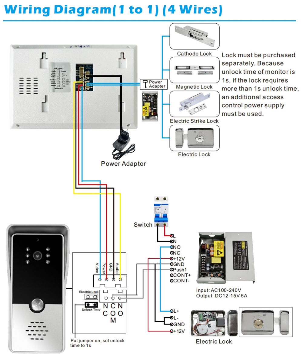 7inch Color Wired Video Interc – Smart Doorbell Wired Bewertung und Preis